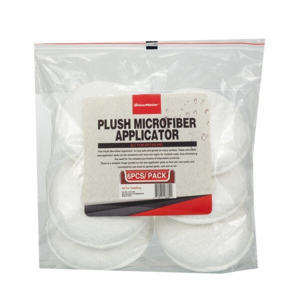 Plush Microfiber Shine Car Applicators – 6pcs-pack | Microfiber Applicator Pad