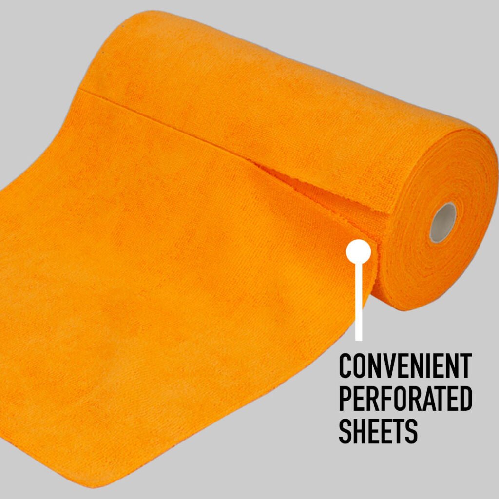 Microfiber Tear-Away Towel Roll - Convenient Perforated Sheets